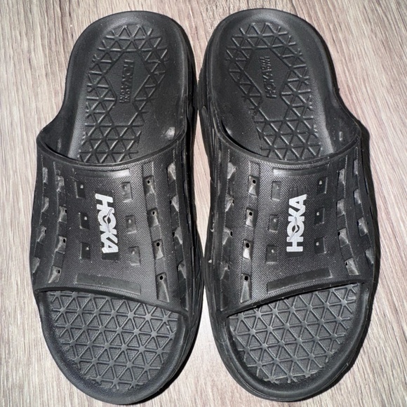 Hoka Black Slide Sandals W6 - Picture 2 of 10